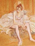  Henri  Toulouse-Lautrec Dancer Seated France oil painting reproduction